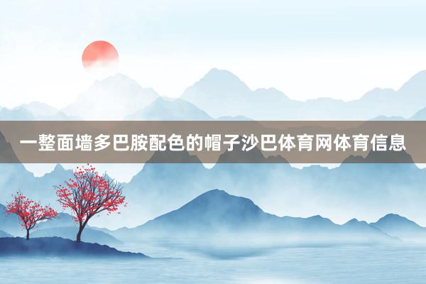 一整面墙多巴胺配色的帽子沙巴体育网体育信息