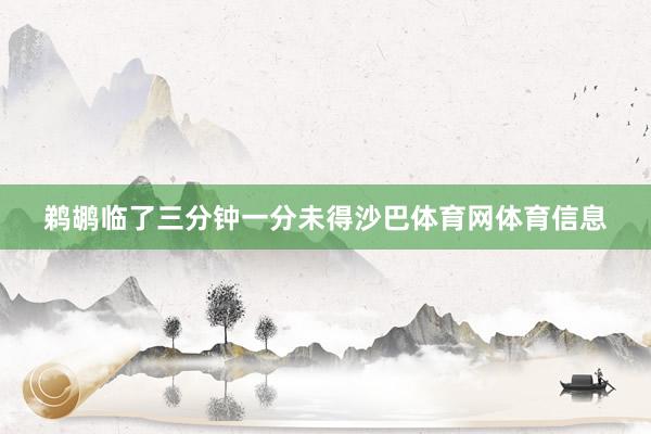 鹈鹕临了三分钟一分未得沙巴体育网体育信息