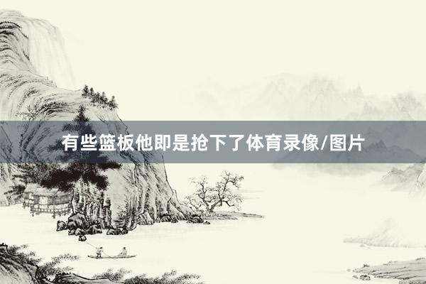 有些篮板他即是抢下了体育录像/图片