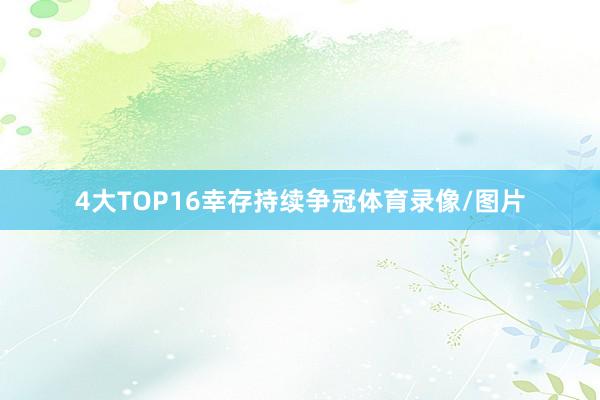 4大TOP16幸存持续争冠体育录像/图片