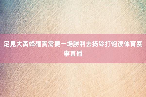 足見大黃蜂確實需要一場勝利去扬铃打饱读体育赛事直播