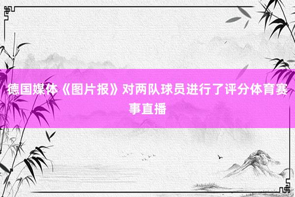 德国媒体《图片报》对两队球员进行了评分体育赛事直播