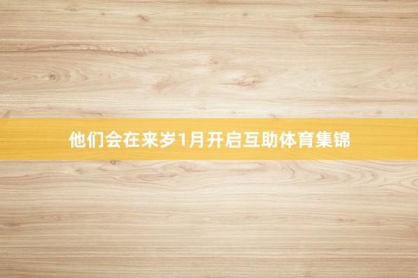 他们会在来岁1月开启互助体育集锦