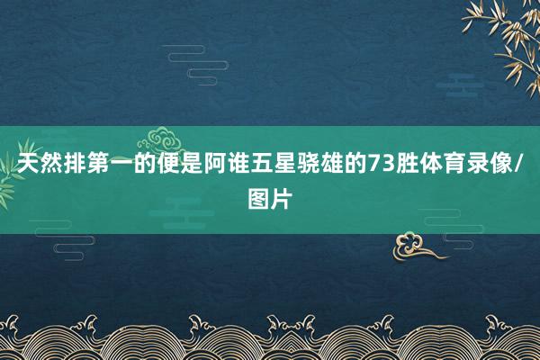 天然排第一的便是阿谁五星骁雄的73胜体育录像/图片
