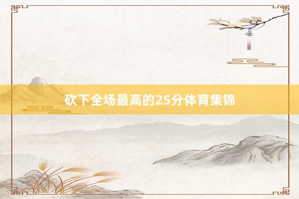 砍下全场最高的25分体育集锦