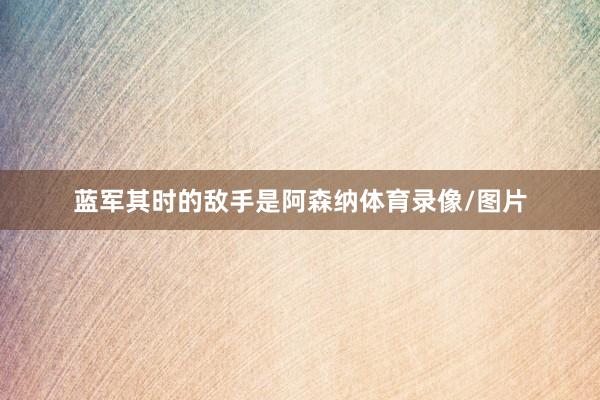 蓝军其时的敌手是阿森纳体育录像/图片