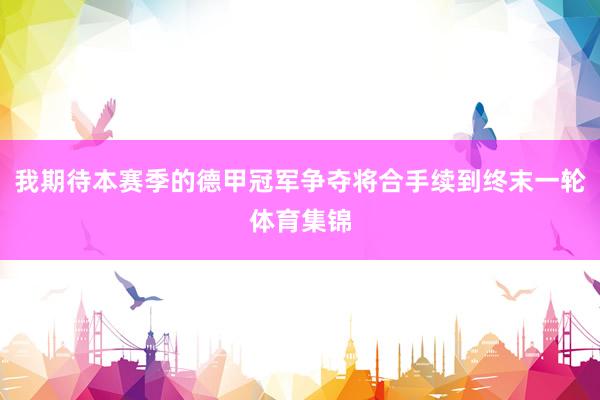 我期待本赛季的德甲冠军争夺将合手续到终末一轮体育集锦