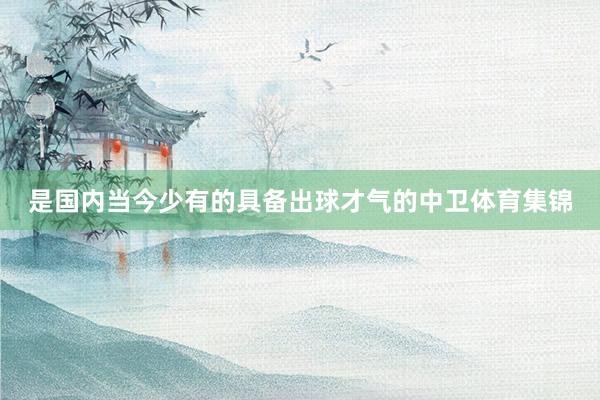 是国内当今少有的具备出球才气的中卫体育集锦