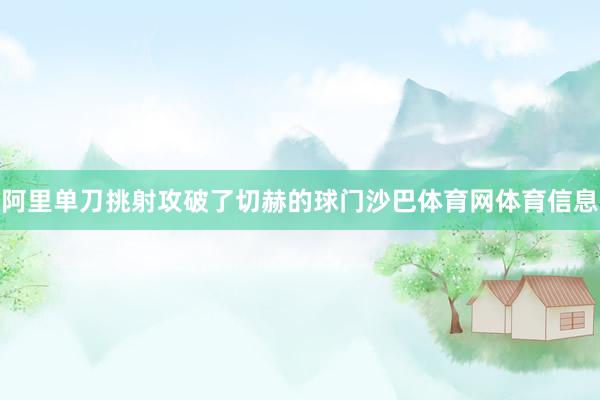 阿里单刀挑射攻破了切赫的球门沙巴体育网体育信息