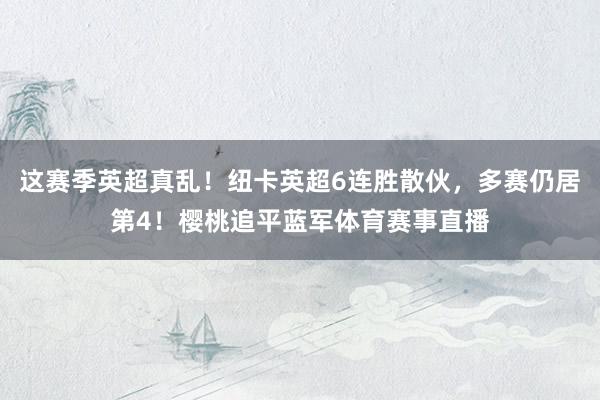 这赛季英超真乱！纽卡英超6连胜散伙，多赛仍居第4！樱桃追平蓝军体育赛事直播