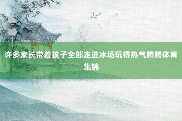 许多家长带着孩子全部走进冰场玩得热气腾腾体育集锦