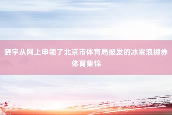 晓宇从网上申领了北京市体育局披发的冰雪浪掷券体育集锦