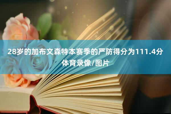 28岁的加布文森特本赛季的严防得分为111.4分体育录像/图片