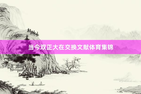 当今双正大在交换文献体育集锦