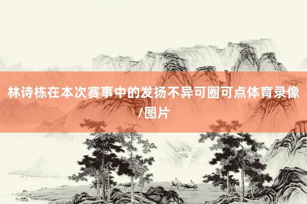 林诗栋在本次赛事中的发扬不异可圈可点体育录像/图片
