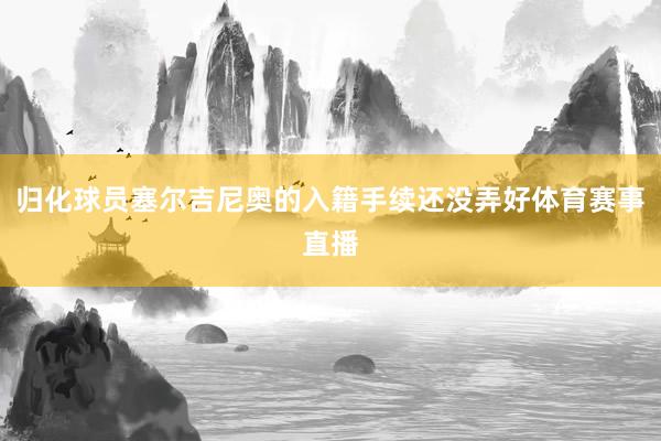 归化球员塞尔吉尼奥的入籍手续还没弄好体育赛事直播