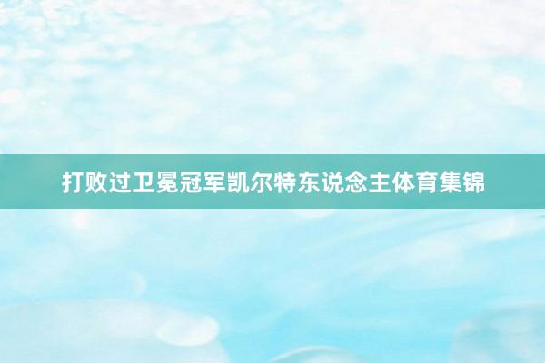 打败过卫冕冠军凯尔特东说念主体育集锦