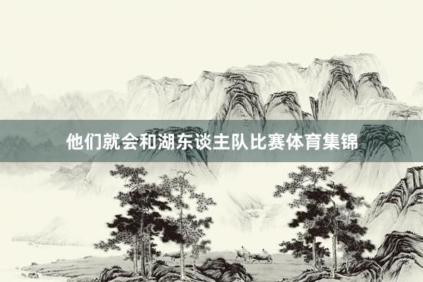 他们就会和湖东谈主队比赛体育集锦