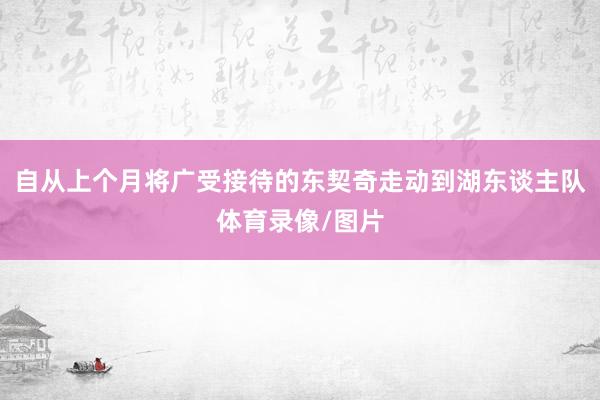 自从上个月将广受接待的东契奇走动到湖东谈主队体育录像/图片