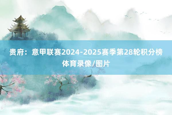 贵府：意甲联赛2024-2025赛季第28轮积分榜体育录像/图片