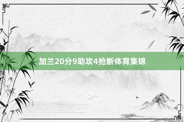 加兰20分9助攻4抢断体育集锦