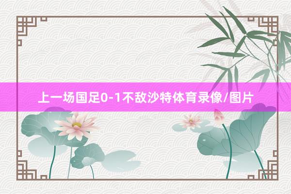 上一场国足0-1不敌沙特体育录像/图片