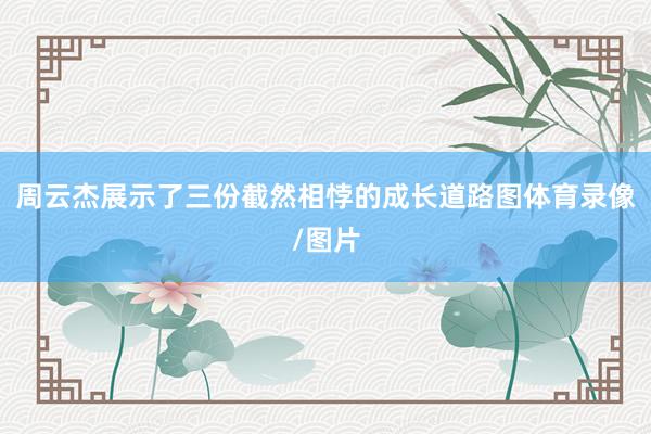 周云杰展示了三份截然相悖的成长道路图体育录像/图片