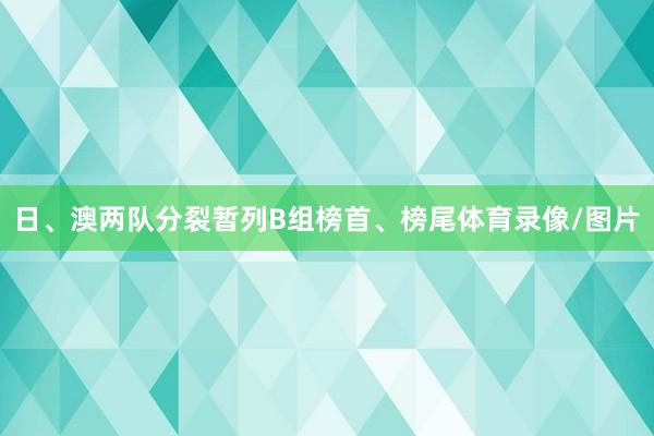 日、澳两队分裂暂列B组榜首、榜尾体育录像/图片