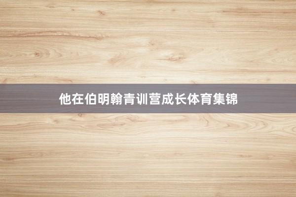 他在伯明翰青训营成长体育集锦