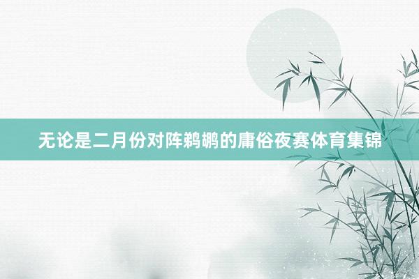 无论是二月份对阵鹈鹕的庸俗夜赛体育集锦