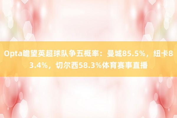 Opta瞻望英超球队争五概率：曼城85.5%，纽卡83.4%，切尔西58.3%体育赛事直播