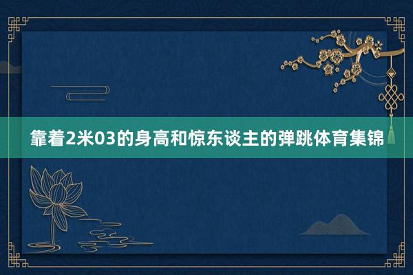 靠着2米03的身高和惊东谈主的弹跳体育集锦