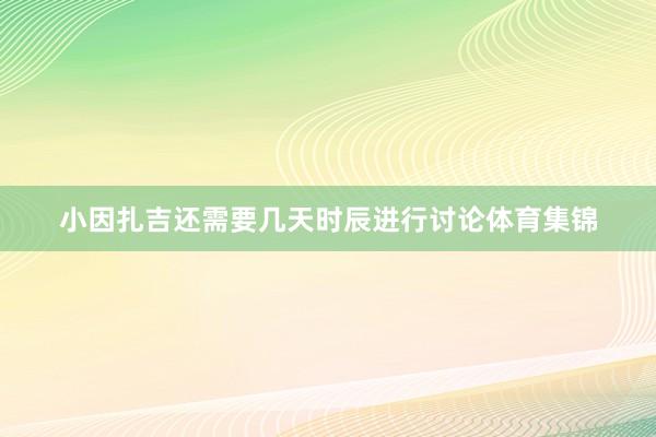 小因扎吉还需要几天时辰进行讨论体育集锦