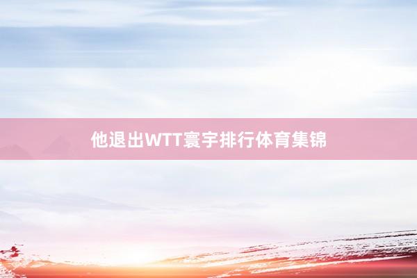他退出WTT寰宇排行体育集锦