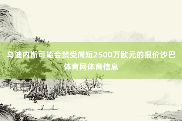 乌迪内斯可能会禁受简短2500万欧元的报价沙巴体育网体育信息