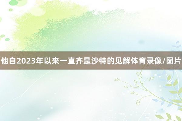 他自2023年以来一直齐是沙特的见解体育录像/图片