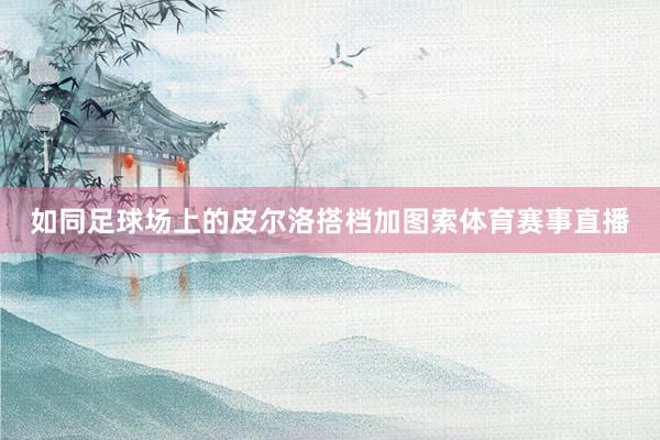 如同足球场上的皮尔洛搭档加图索体育赛事直播