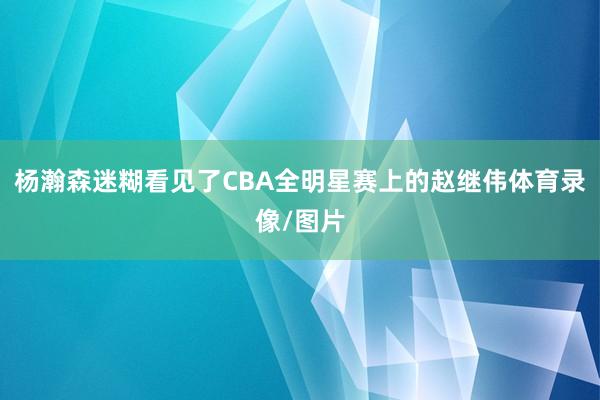 杨瀚森迷糊看见了CBA全明星赛上的赵继伟体育录像/图片