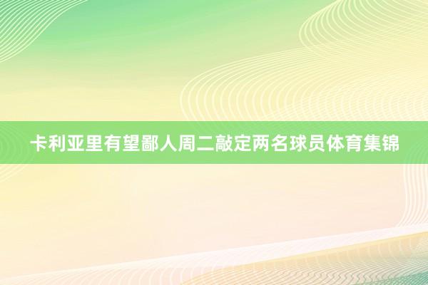 卡利亚里有望鄙人周二敲定两名球员体育集锦