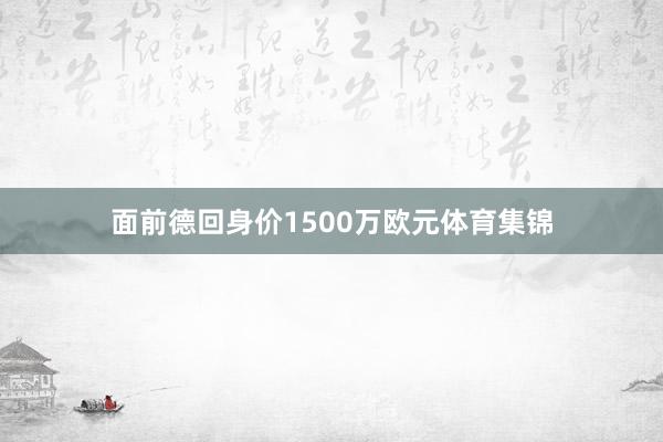 面前德回身价1500万欧元体育集锦