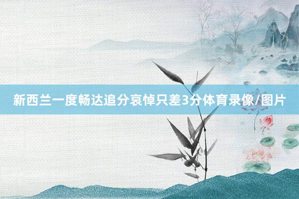 新西兰一度畅达追分哀悼只差3分体育录像/图片