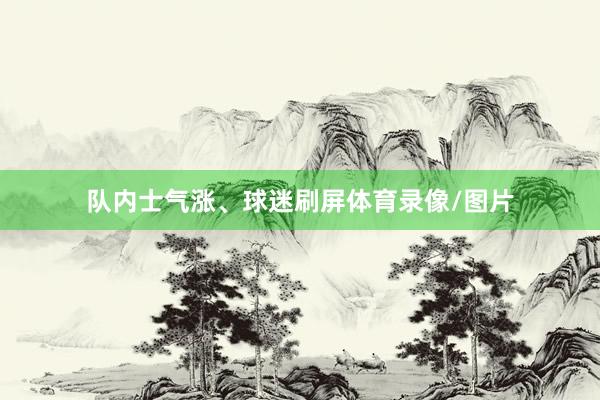 队内士气涨、球迷刷屏体育录像/图片