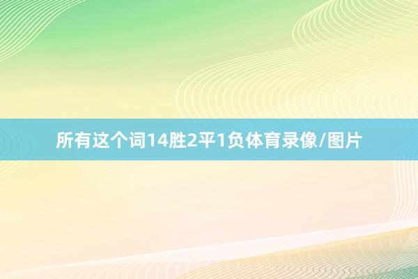 所有这个词14胜2平1负体育录像/图片