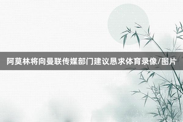 阿莫林将向曼联传媒部门建议恳求体育录像/图片