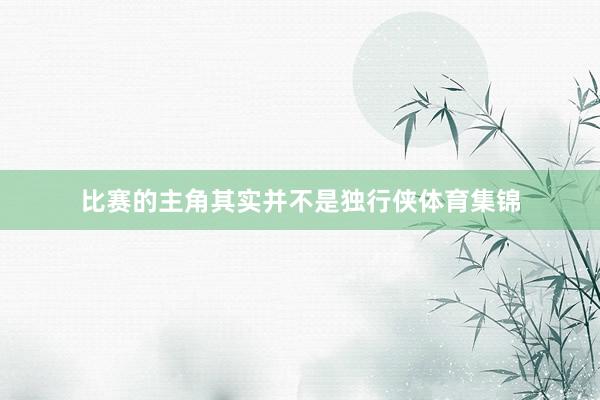 比赛的主角其实并不是独行侠体育集锦
