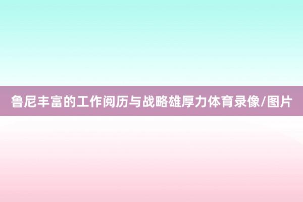 鲁尼丰富的工作阅历与战略雄厚力体育录像/图片