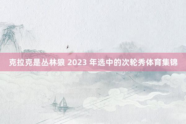 克拉克是丛林狼 2023 年选中的次轮秀体育集锦