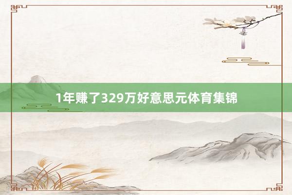 1年赚了329万好意思元体育集锦