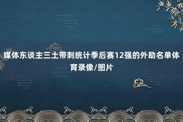 媒体东谈主三土带刺统计季后赛12强的外助名单体育录像/图片